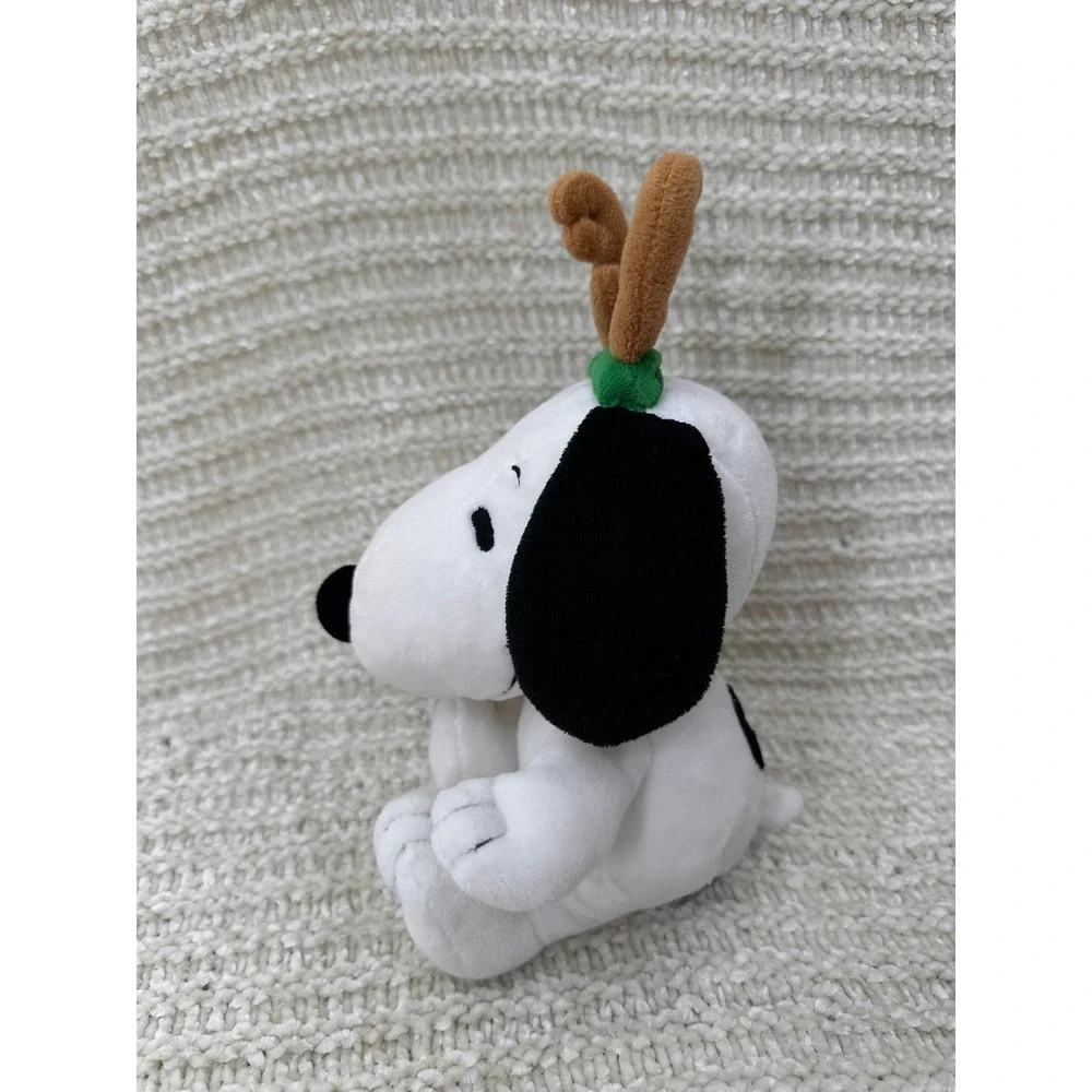 Hallmark Snoopy Plush Reindeer Antlers Christmas Peanuts Stuffed Animal Toy 8 in
